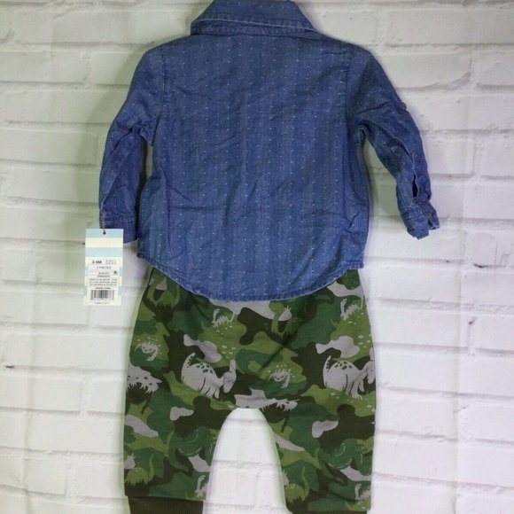 Cat & Jack Infant Baby Boy 3-6 Months Outfit Denim - Picture 4 of 7